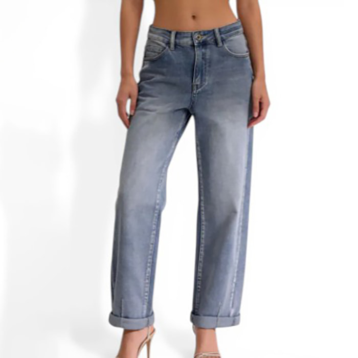 Jeans - modello dritto - blu denim