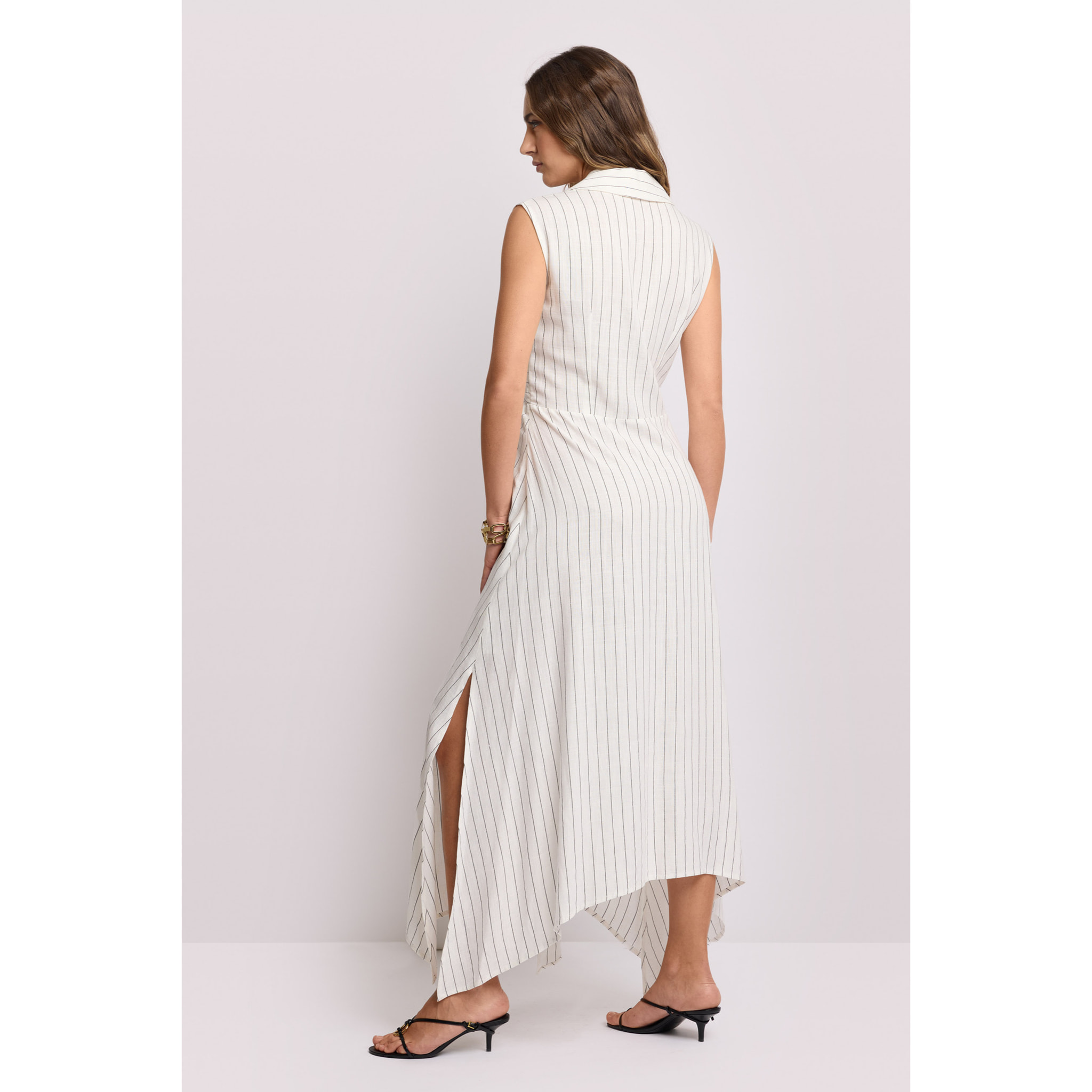 Kocca - Abito asimmetrico a righe Donna, Righe, Scollo a V