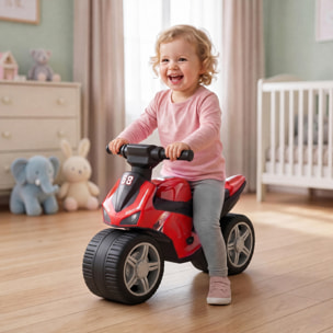 Draisienne moto de course larges roues effets sonores rouge