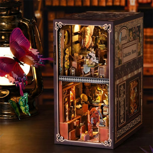 Colección de Mariposas. Book Nook de madera, diseño 3D realista con gran detalle, cubierta y luces led.