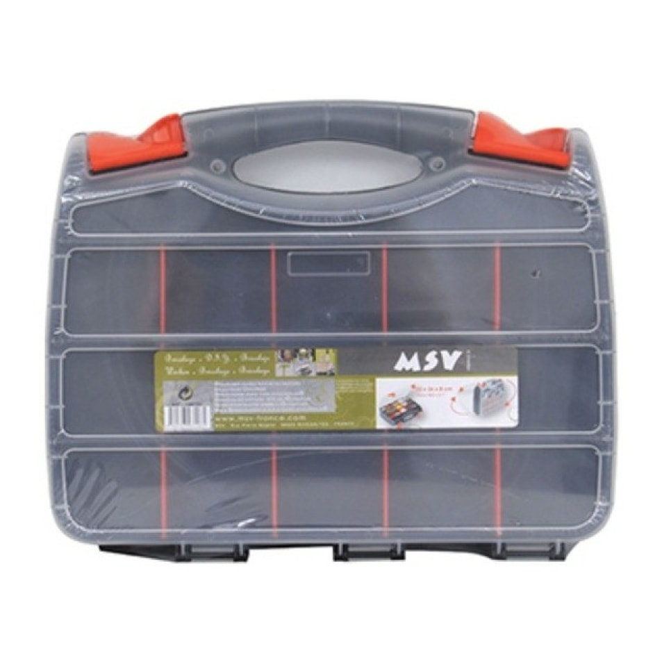Boite à  outils organiseur double Face 32x26cm Transparente MSV