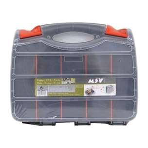 Boite à  outils organiseur double Face 32x26cm Transparente MSV