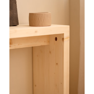 Console en bois massif ton naturel 120x80cm Hauteur: 80 Longueur: 120 Largeur: 30