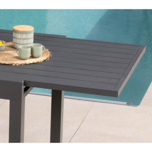Ensemble table et chaises de jardin  - gris anthracite et terracotta - HONFLEUR BEZIERS