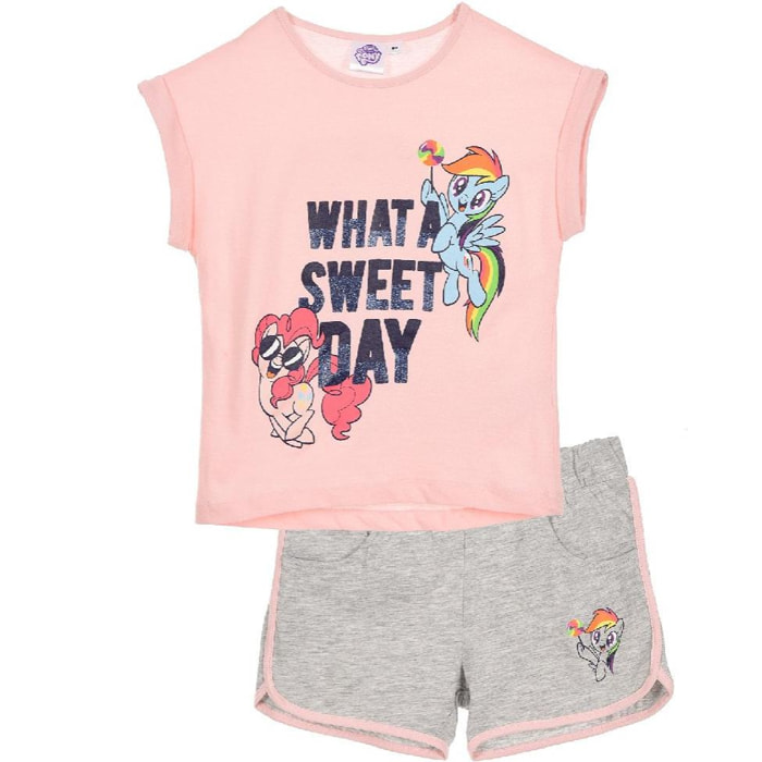 Set T shirt My Little Pony + Short Rosa Lei My Little Pony Rosa