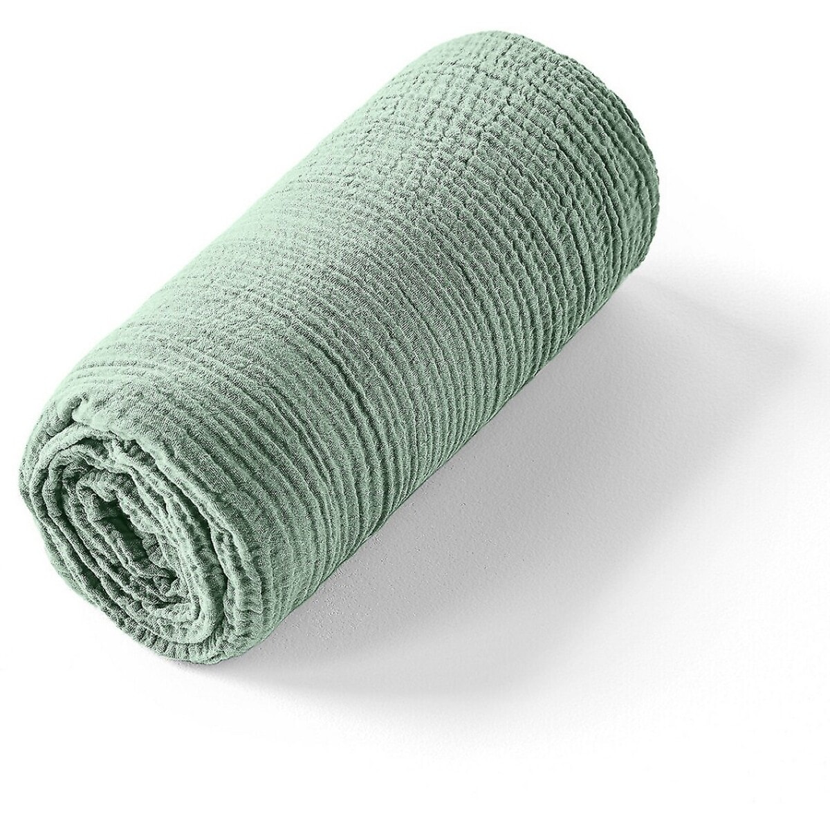 Drap Housse - Bonnet:30cm 100% gaze De Coton Vert Givrée