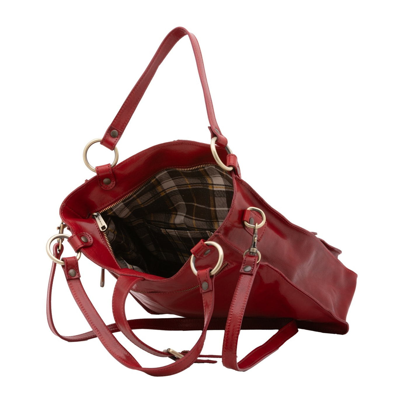Borsa a spalla da donna - Modello False - Vera pelle - 38.0 x 37.0 x 10.0 cm