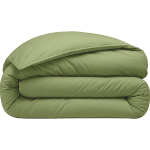 Housse De Couette 100% Percale De Coton Lavé Vert D'eau