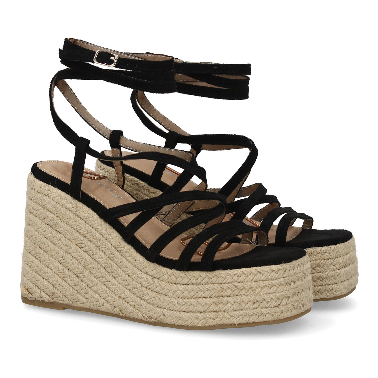 Sandalia romana cuña alta plataforma para mujer