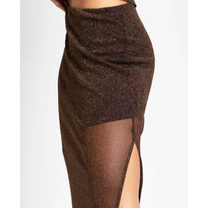 Falda con brillo transparente