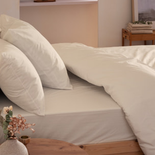 Drap housse percale coton 79 cm/2 ivoire