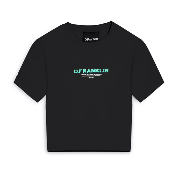 Camiseta Tomorrow Cropped Negra Mujer D.Franklin