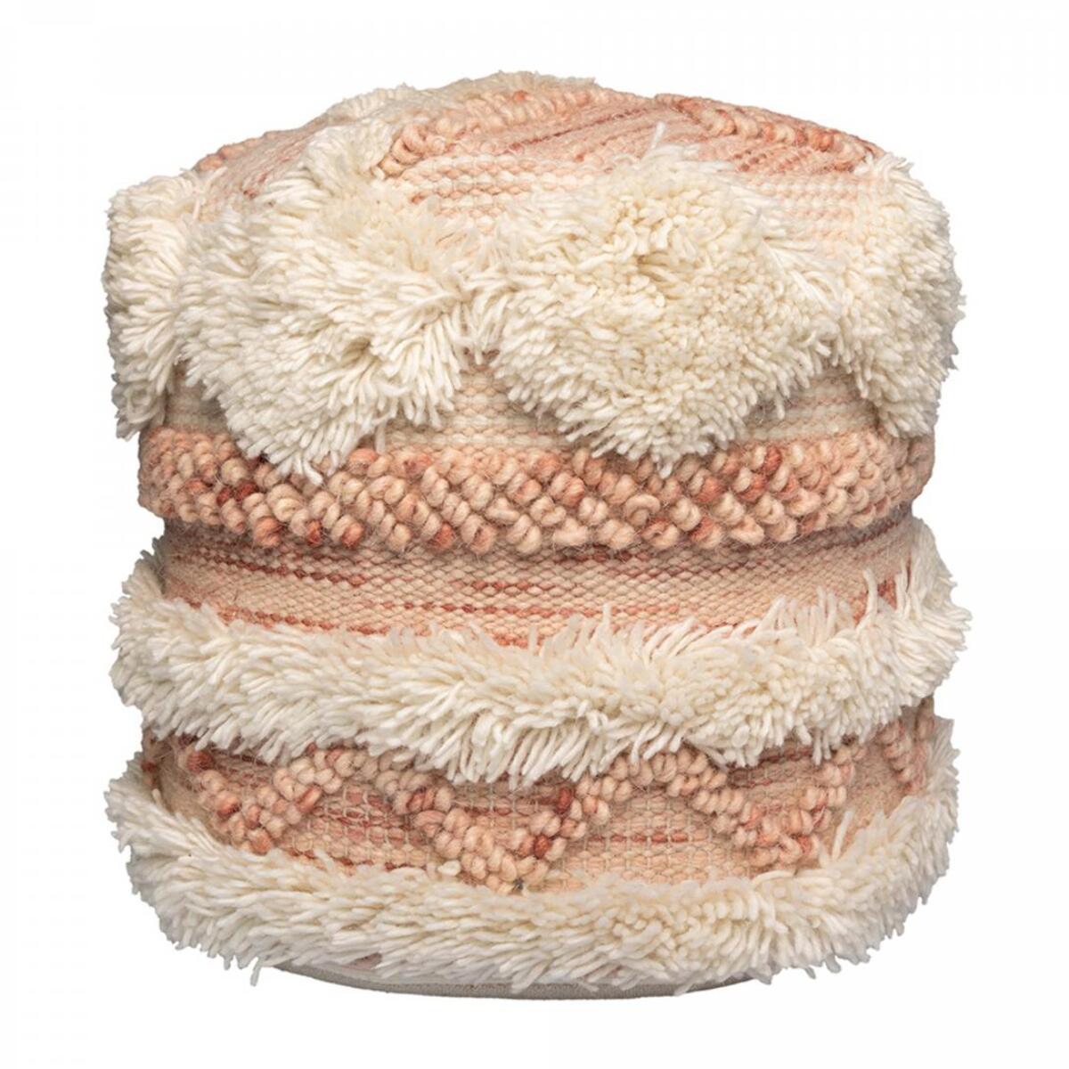 Tabouret semi artisanal en laine LABU