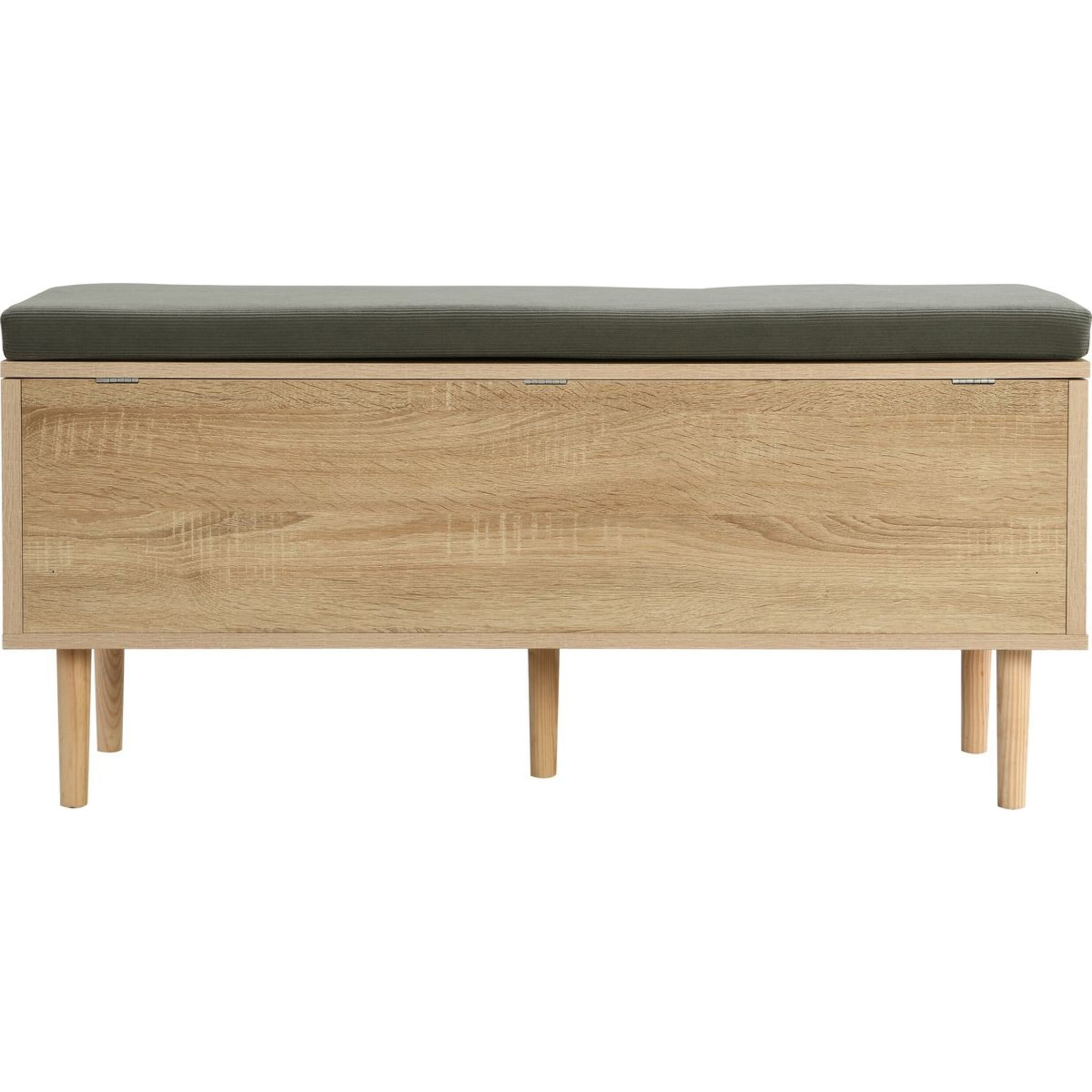 Banc d'entrée avec rangement en bois et cannage - BALI