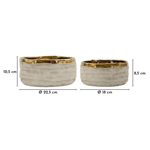 CACHEPOT LIMA BASSI COPPIA CM Ø 22,5X10,5-18X8,5