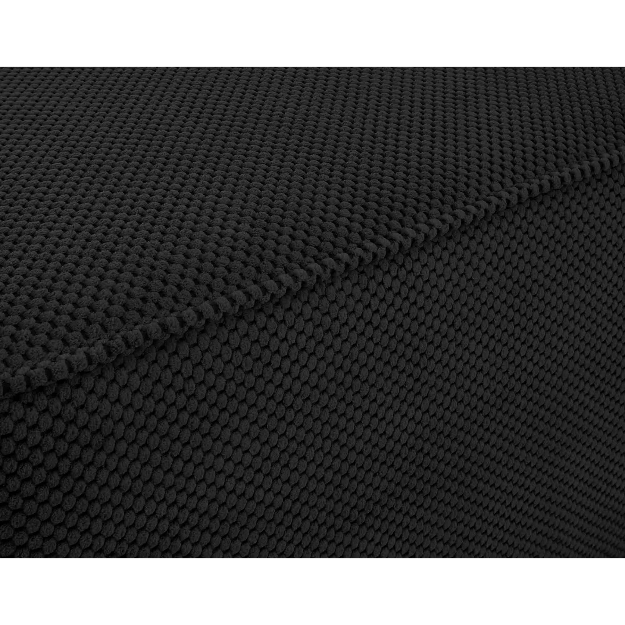 Topaze - pouf - en velours texturé - Noir