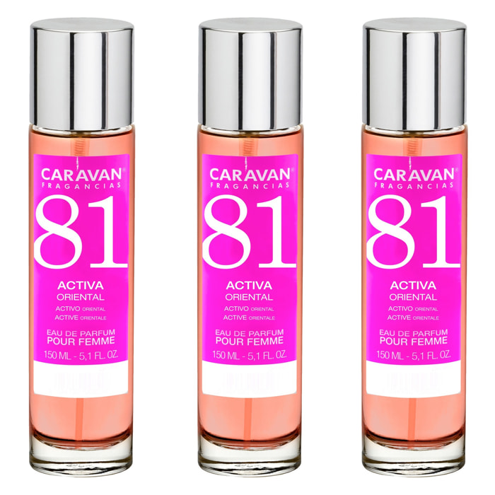 Caravan fragancias set de 3 frascos perfume de mujer nº81, de 150 ml