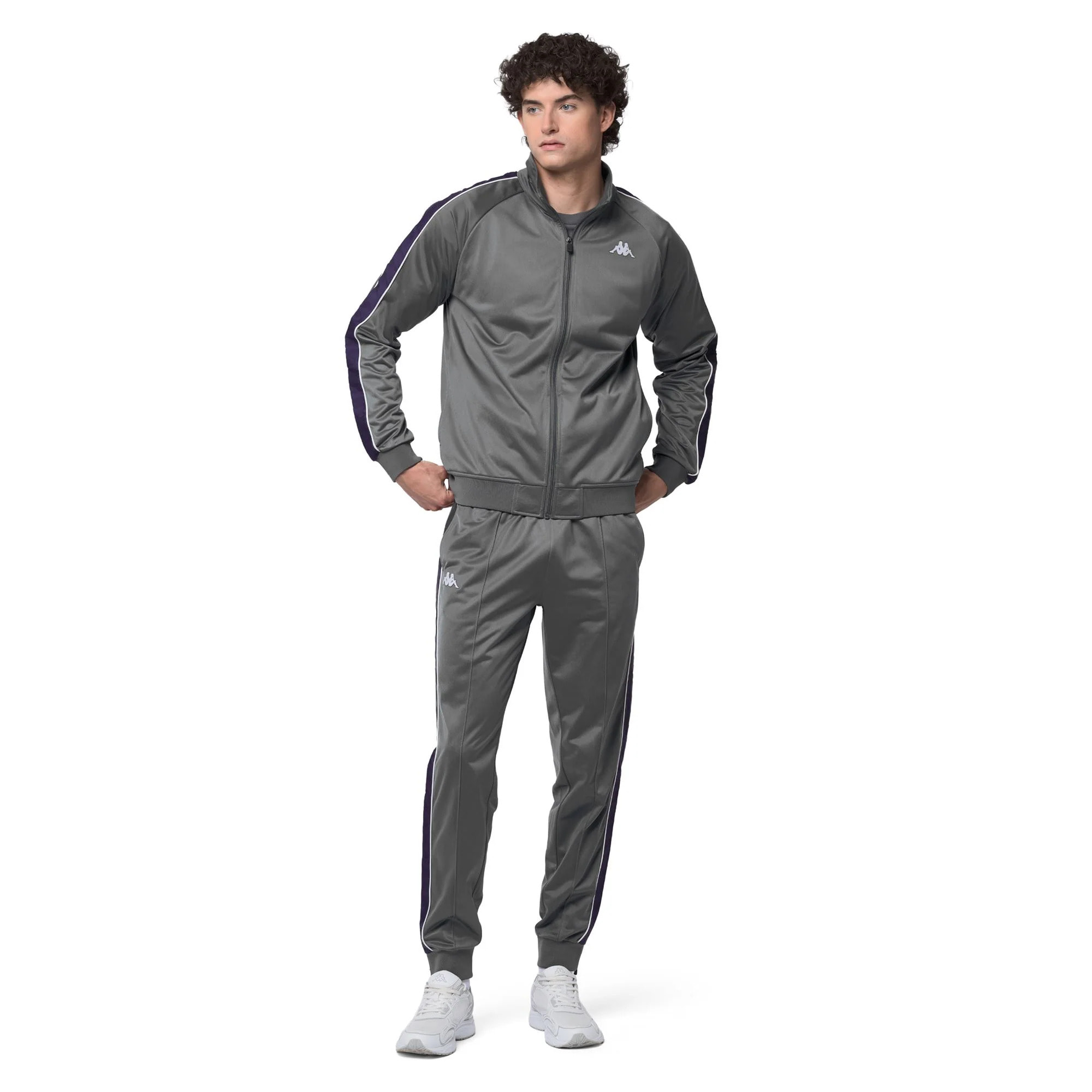 Kappa - Pantaloni Uomo Grigio - 222 Banda Rastoria Slim