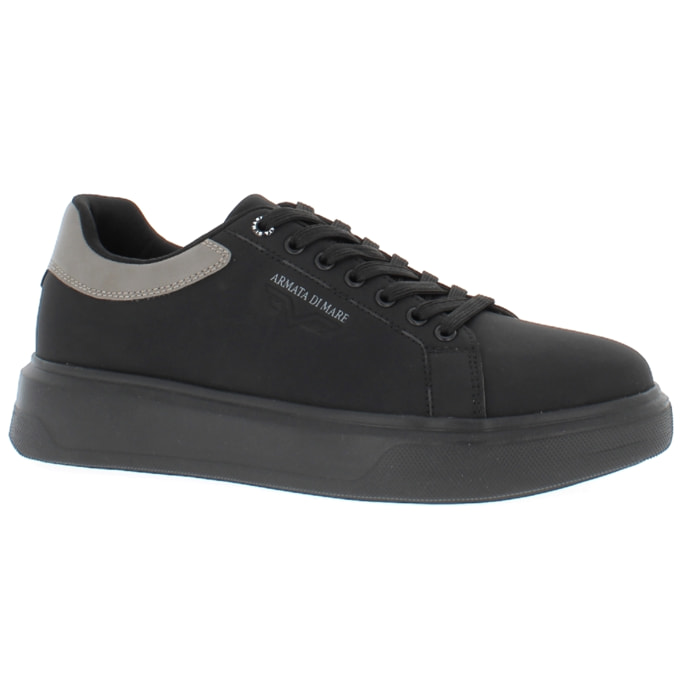 Armata di Mare Scarpe Uomo Court Maxi Sneakers Casual con Soletta Rimovibile in Memory Foam AMU W24M609 Black