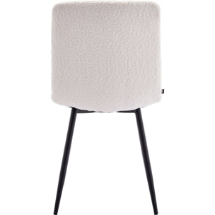 Lot de 2 chaises en tissu bouclette - IGGY