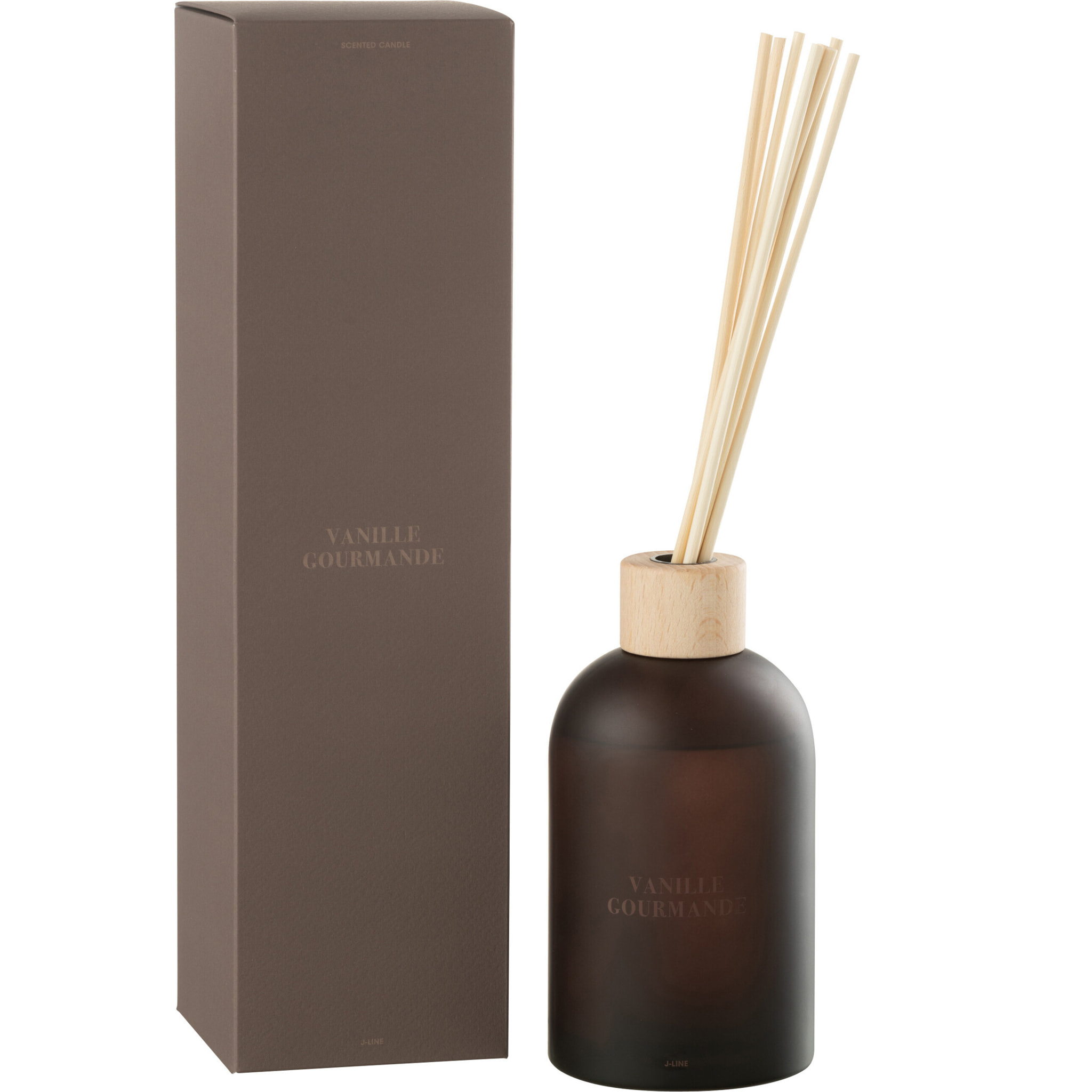 J-Line Bâtonnets parfumés Accords Essentiels - Vanille Gourmande - brun - 550 ml