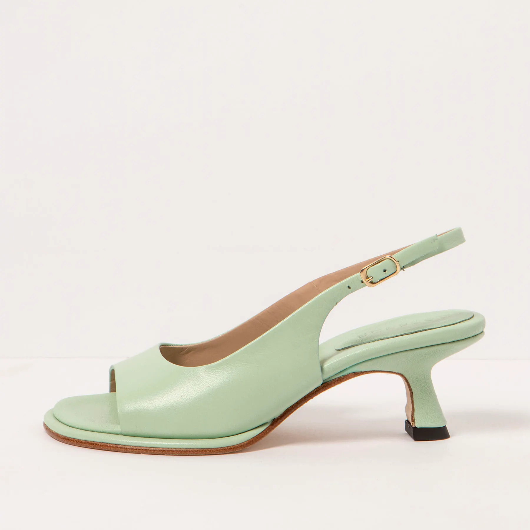 Sandalias con tacón S3165 NAPPA PASTEL GREEN/ GLERA color Pastel green