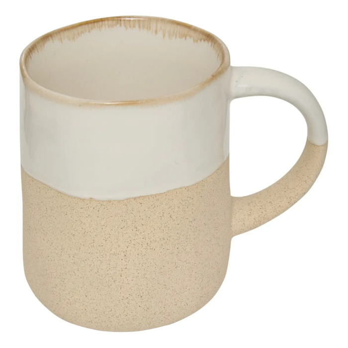 Mug Kate blanc et beige 32cl