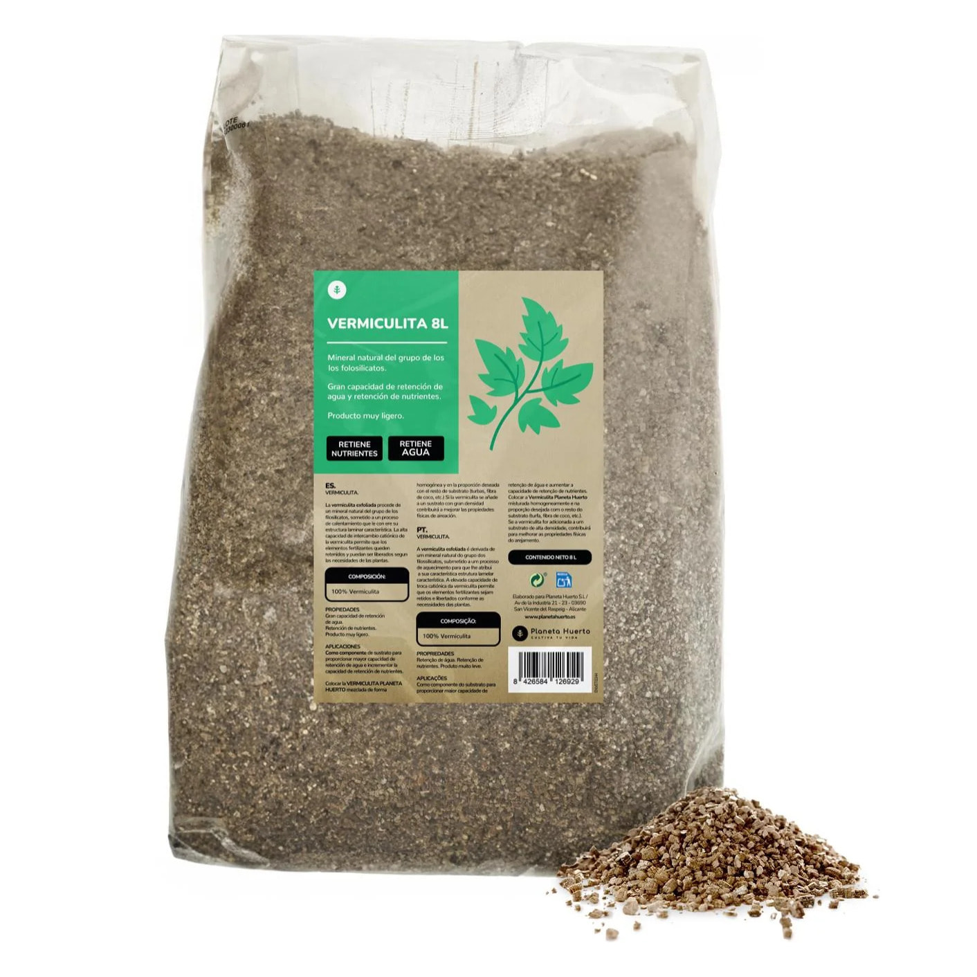 Vermiculita Planeta Huerto 8 Litros