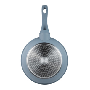 Juego de 3 sartenes ø18ø22ø26cm en aluminio forjado mangos azules niza san ignacio