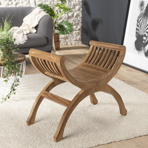 API - Tabouret / Yuyu 1 place bois Teck marron