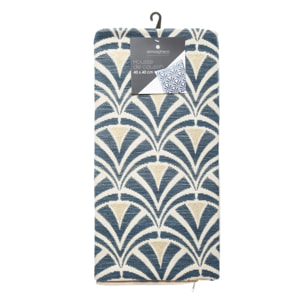 Housse de coussin "Chiara" chenille bleu 40x40cm