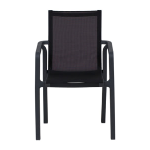 Set 2 sedie impilabili colore antracite