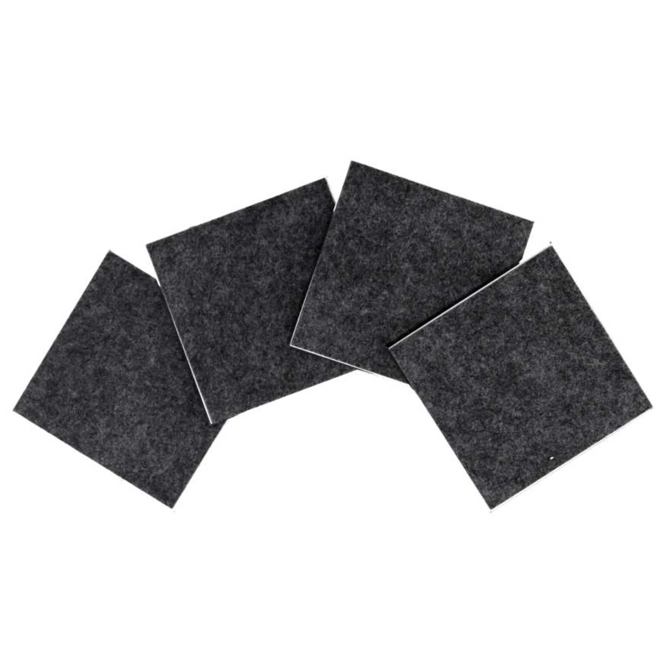 Sottobicchiere in vetro confezione da 4 pezzi assortiti arancione quadro cm10x10x0,6