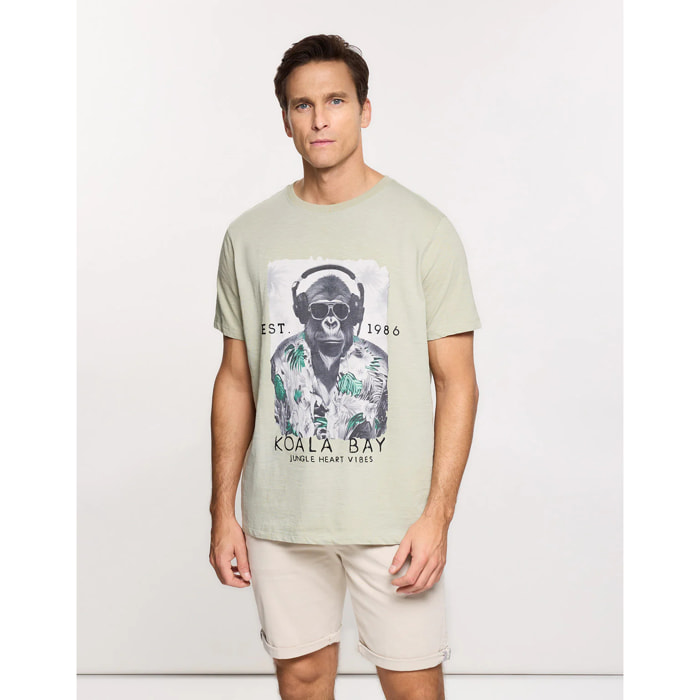 Camiseta Manga Corta Verde - Monkeyman