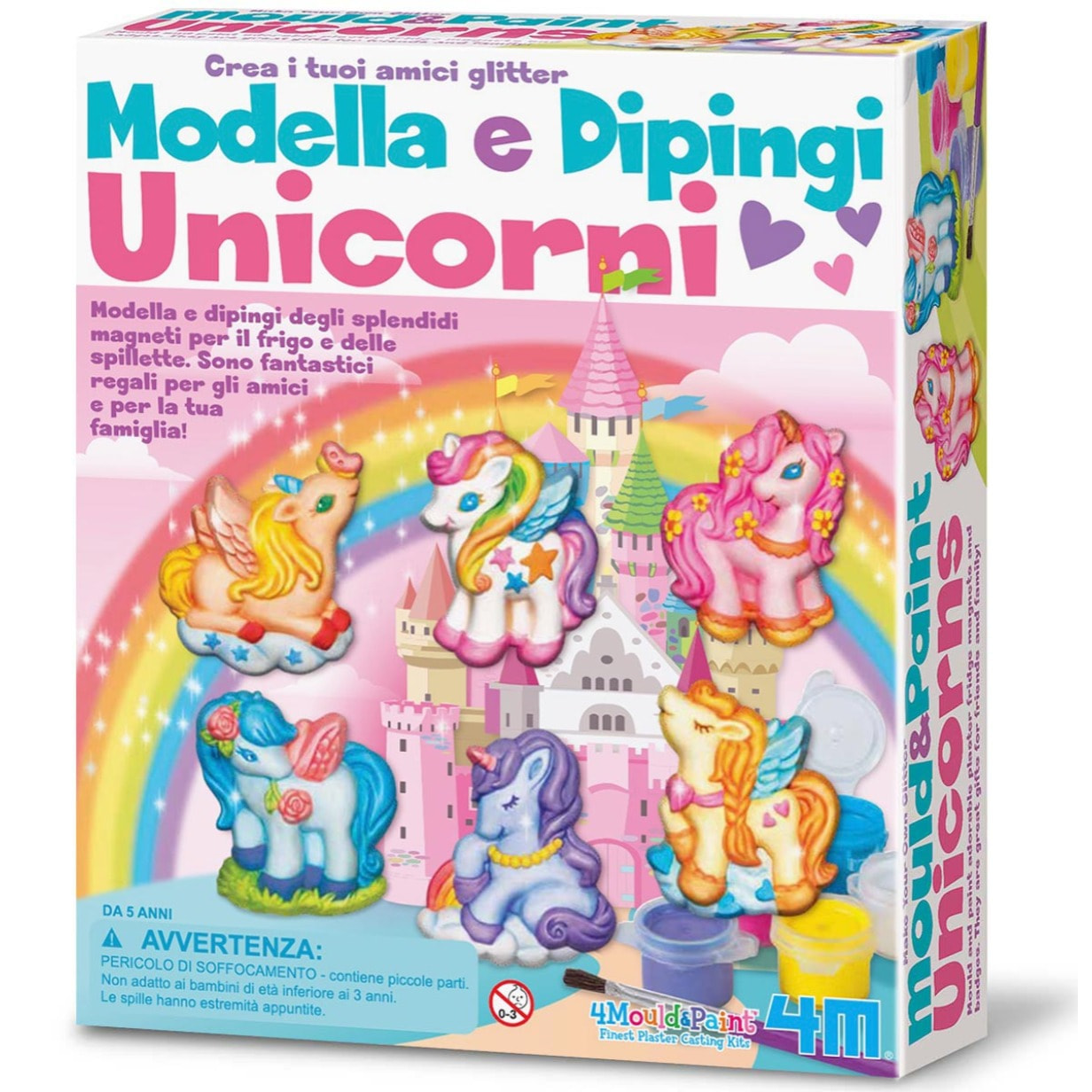 Modella & Dipingi - Unicorni Glitter