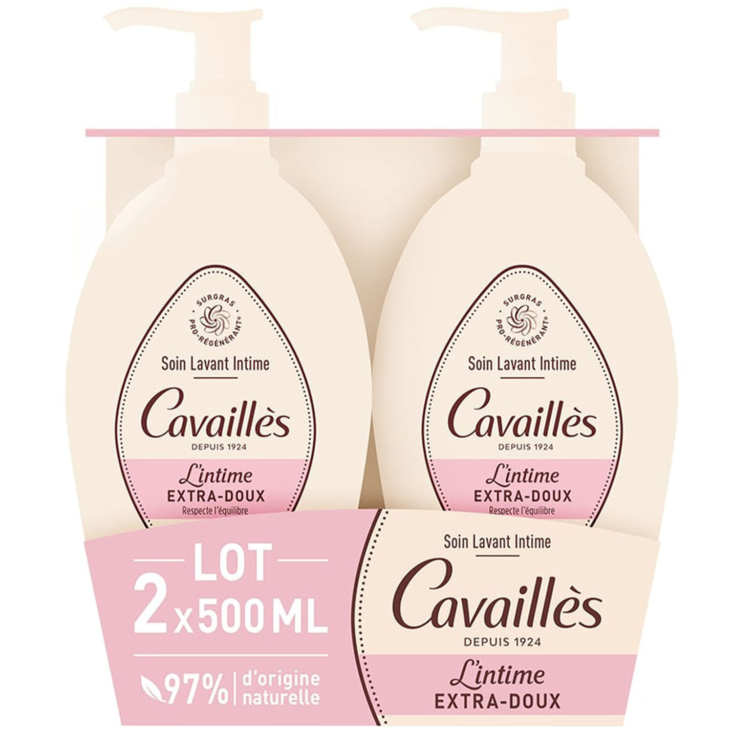 L'intime Extra-Doux - Soin Naturel Hygiène Intime - Lot de 2x550 ml