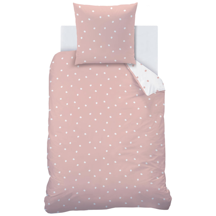 Parure de lit imprimée 100% coton, PINK SPOTS