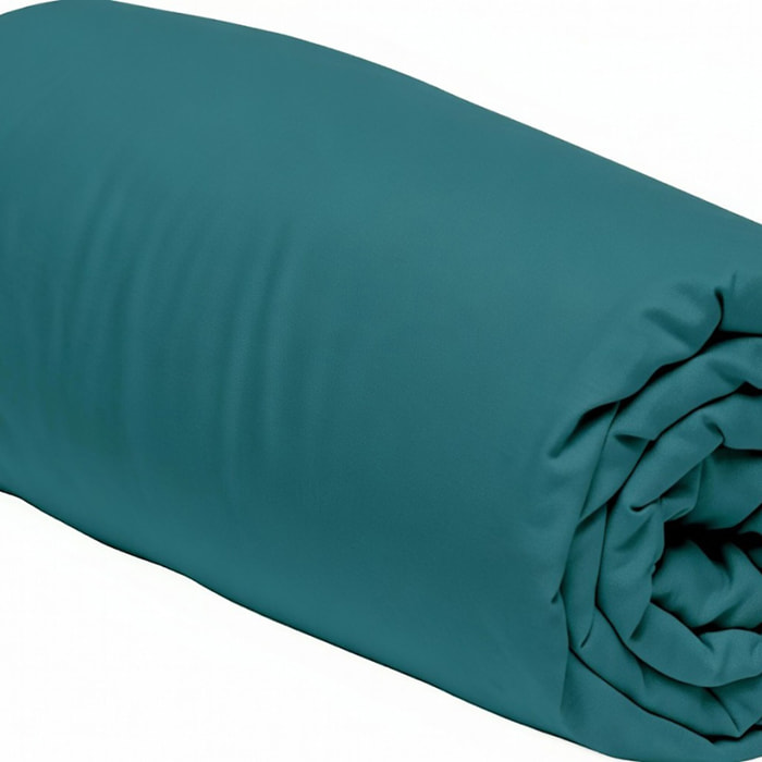 Drap housse 100% percale de coton 80fils_emeraude