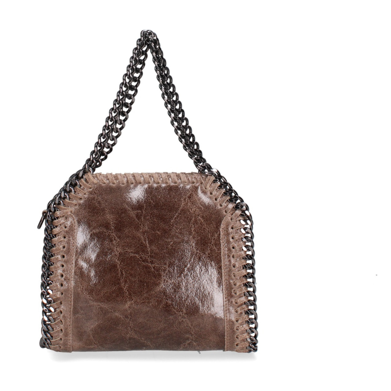 Borsa a mano da donna Made in Italy - Modello Zefira Chic - Pelle scamosciata stampata - 23.0 x 20.0 x 7.0 cm