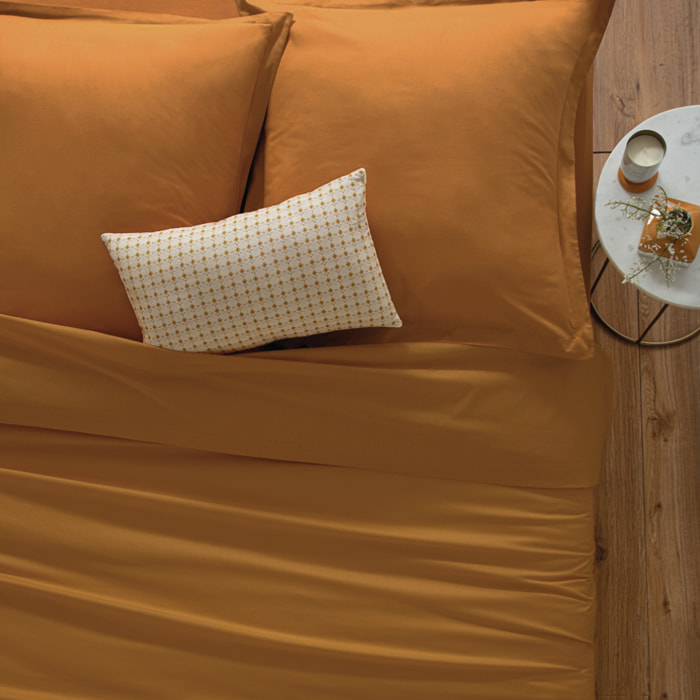 Housse de couette "Carina" en coton 200x140cm jaune cumin