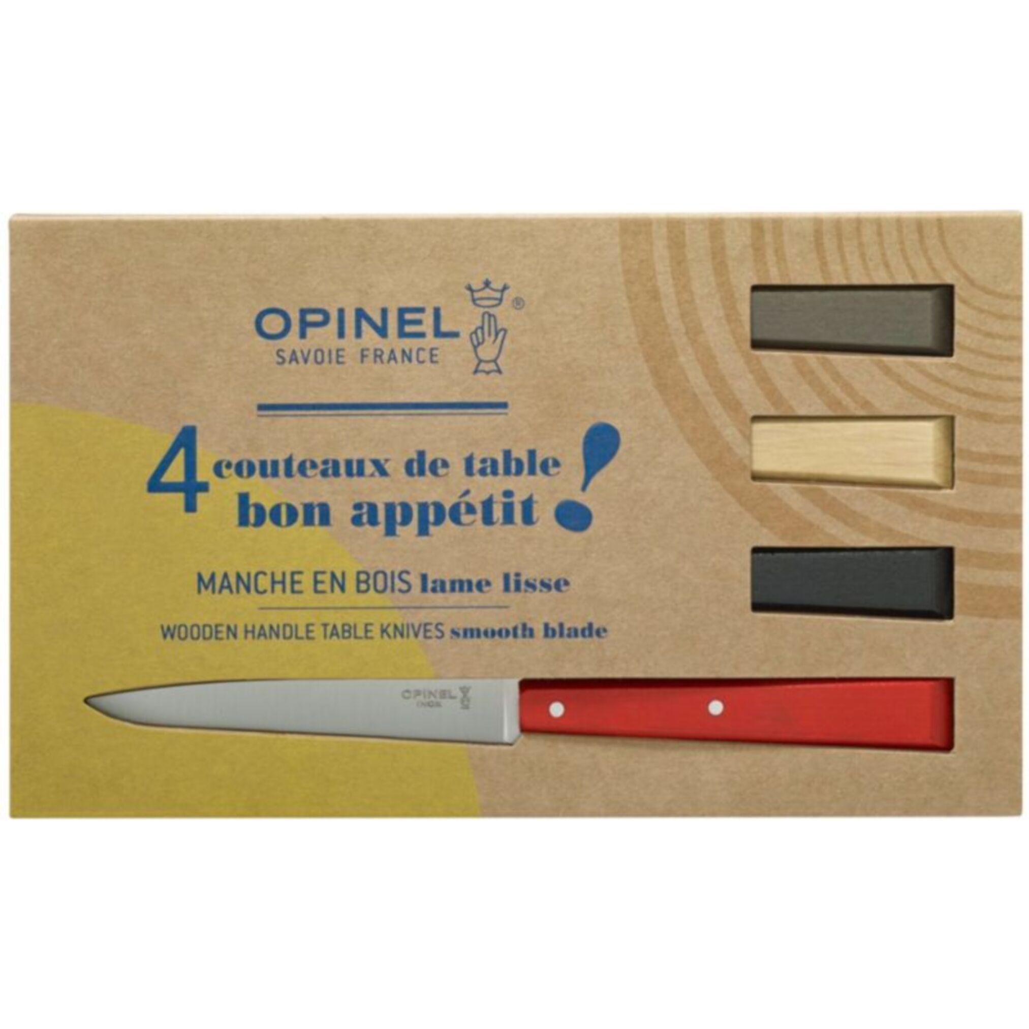 Set de couteaux OPINEL Bon appétit Loft 4 couteaux de table