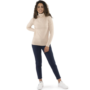 Camiseta de manga larga con cuello alto para mujer "Never Without"