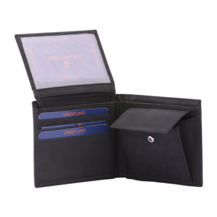 Portafoglio  da uomo In Vera pelle Made in Italy 9x10,5x2,5 cm