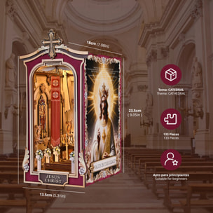 Maqueta de madera, diseño 3D realista con gran detalle y luces led.