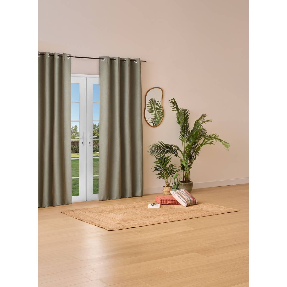 Rideau occultant Lua vert 27x39cm