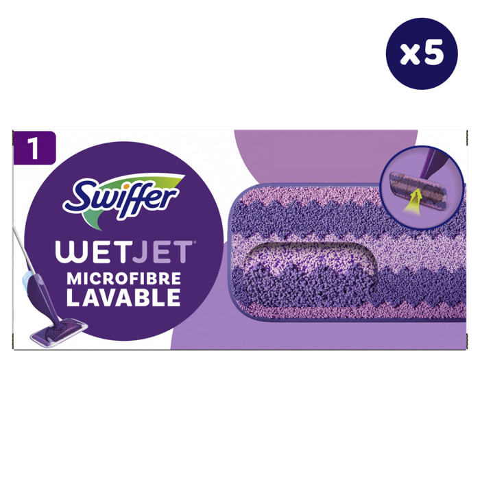 5 Lingettes Lavables Wetjet, Swiffer