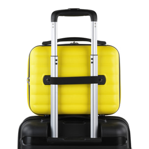 Juego De Maletas Rígidas Abs Itaca Simoa Amarillo