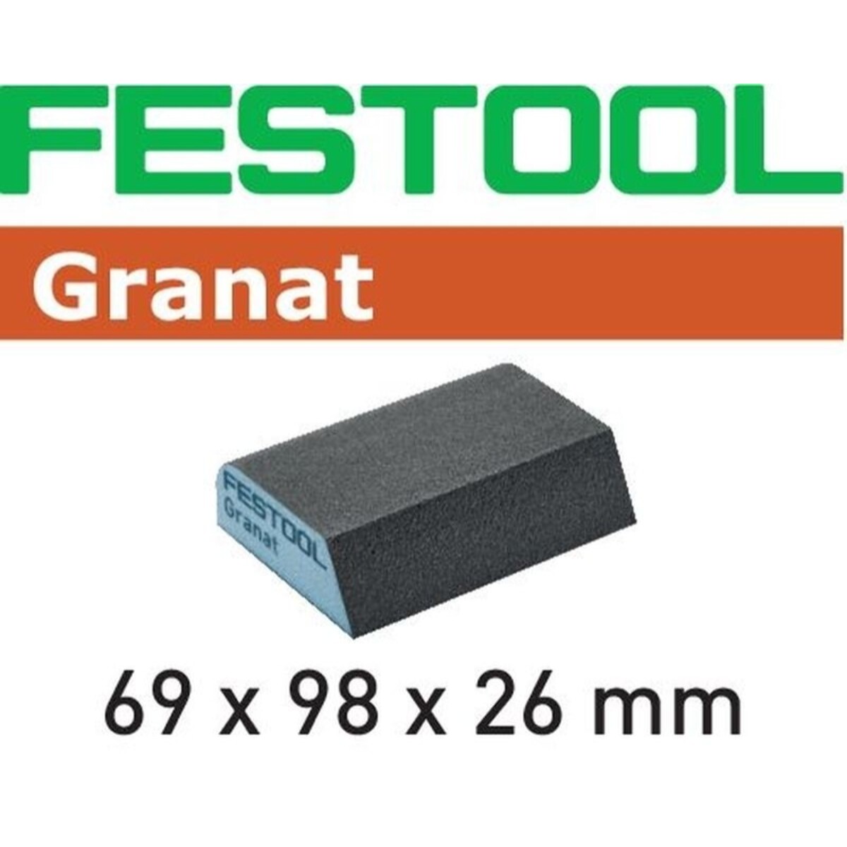 Éponge de ponçage FESTOOL 69x98x26 Grain 120 CO - Boite de 6 - 201084