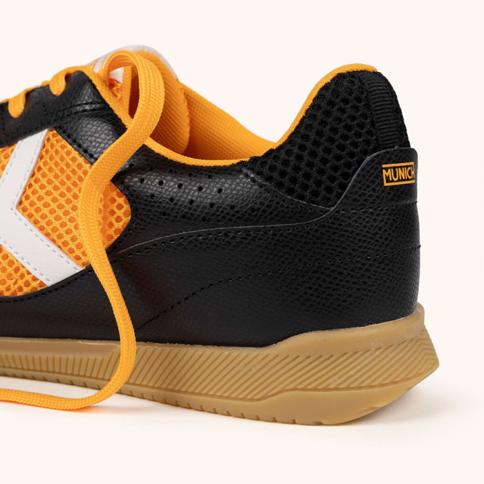MUNICH DEBUT 08 Zapatillas de Fútbol Sala Profesionales Negro y Naranja