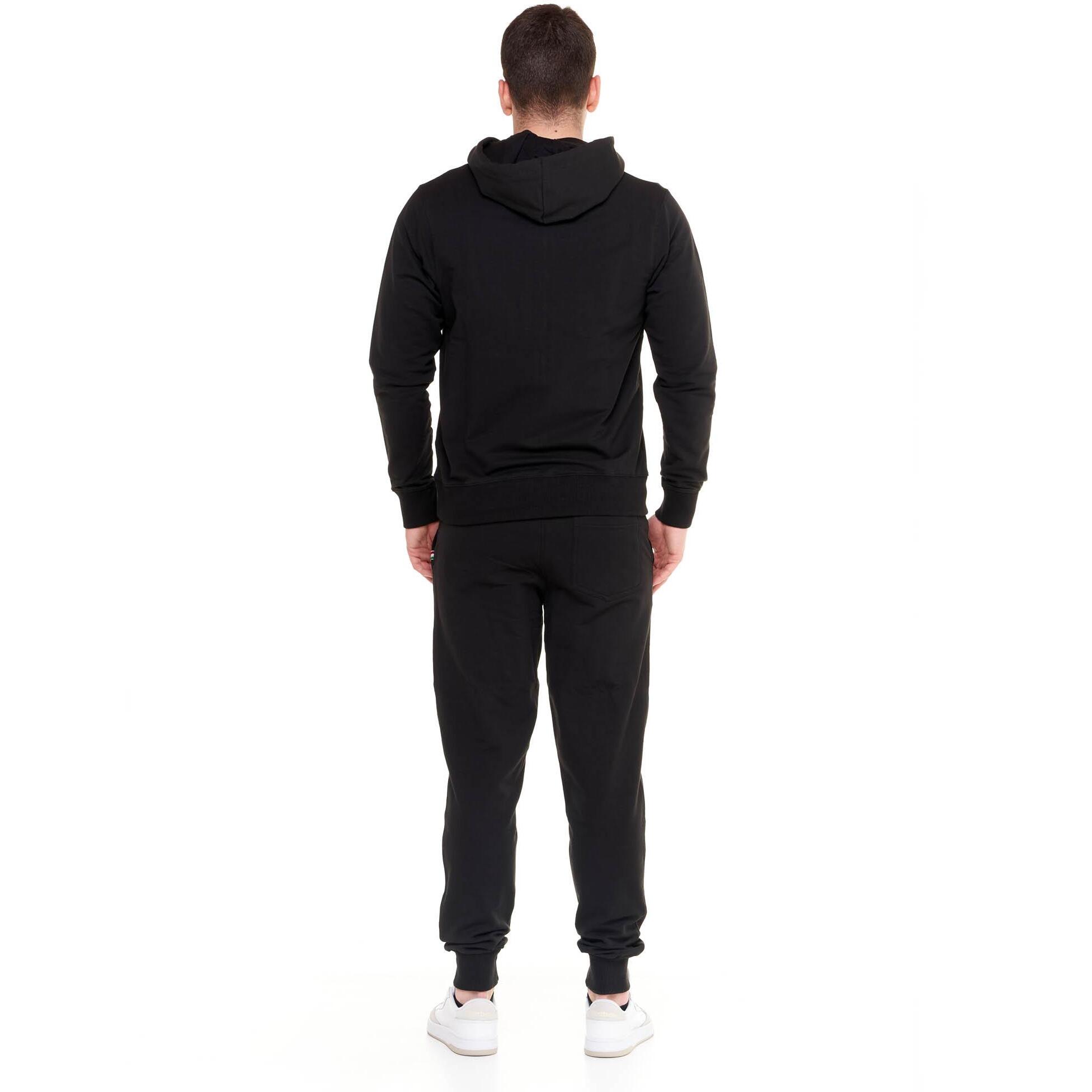 Felpa da uomo con cappuccio e zip non felpata Leone Basic